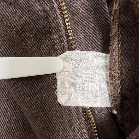 Vintage Riveted Lee 90s Grunge Brown High Rise Jeans Size 26 - Picture 4 of 4